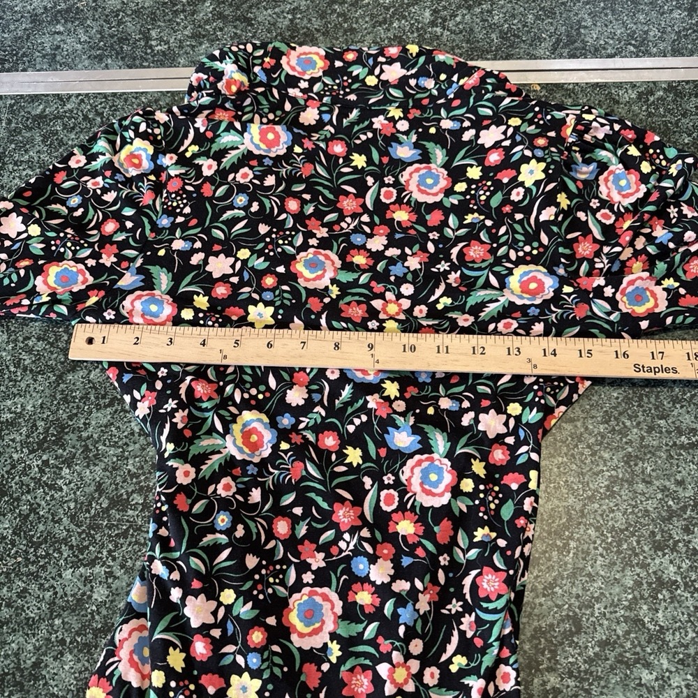 Boden‎ Women's US 10 Floral Crossover L/S Garden Boho Shirt Stretchy Comfort - Picture 8 of 11